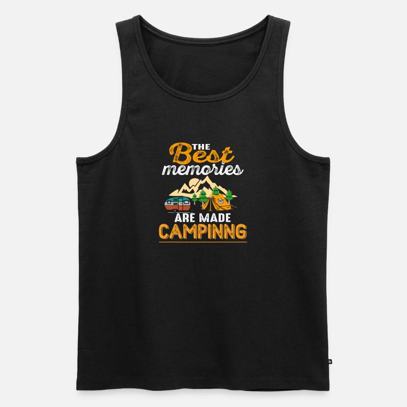 Camping - Männer Premium Bio Tank Top - Schwarz
