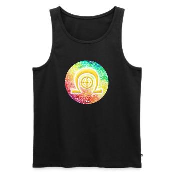 Rainbow Dimension Symbol Healing - Sonja Ariel - Men's Premium Organic Tank Top - black - Front - AI Model Male 178 light (178cm)