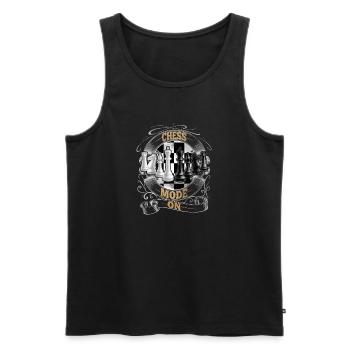 Schach - Männer Premium Bio Tank Top - Schwarz - Vorne - AI Model Male 178 light (178cm)