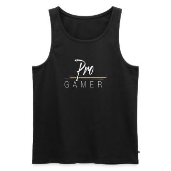 Pro Gamer - Men's Premium Organic Tank Top - black - Front - AI Model Male 178 light (178cm)