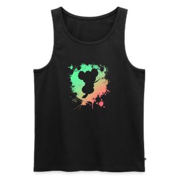 Koala - Männer Premium Bio Tank Top - Schwarz - Vorne - AI Model Male 178 light (178cm)
