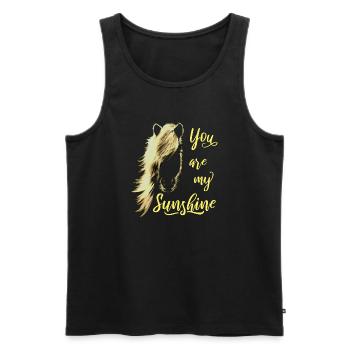 You Are My Sunshine Horse Sunshine Gift - Men's Premium Organic Tank Top - black - Front - Michal (187cm)