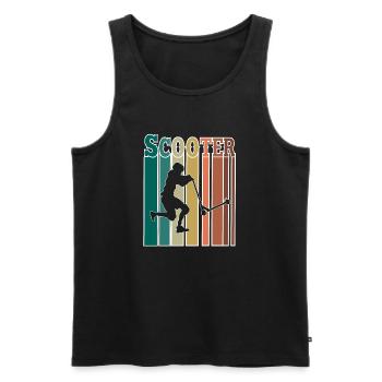 Scooter - Männer Premium Bio Tank Top - Schwarz - Vorne - AI Model Male 178 light (178cm)