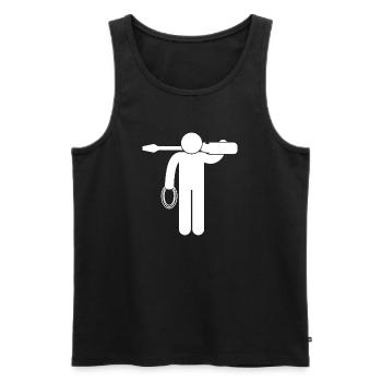 Electronic electrician Electrical Engineer - Men's Premium Organic Tank Top - black - Front - AI Model Male 178 light (178cm)