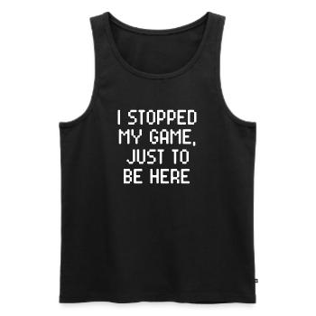 Gamer Game Statement Zocker - Männer Premium Bio Tank Top - Schwarz - Vorne - AI Model Male 178 light (178cm)