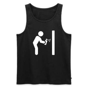 Graffiti Sprayer - Männer Premium Bio Tank Top - Schwarz - Vorne - AI Model Male 178 light (178cm)