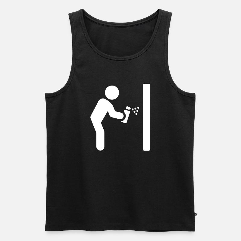 Graffiti Sprayer - Männer Premium Bio Tank Top - Schwarz