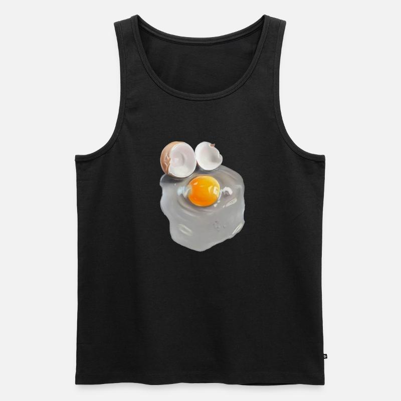 Eierbild im Grau-Abstrakt - Männer Premium Bio Tank Top - Schwarz