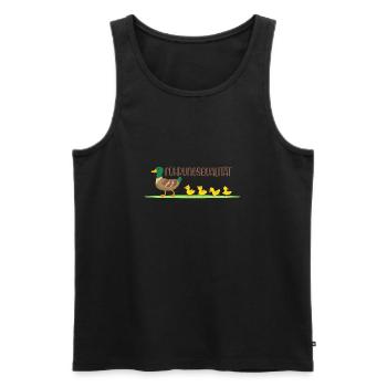 Führungsqualität Ente mit Küken - Männer Premium Bio Tank Top - Schwarz - Vorne - Michal (187cm)