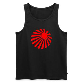 Martial-Arts-Logo der roten japanischen Sonne - Männer Premium Bio Tank Top - Schwarz - Vorne - AI Model Male 178 light (178cm)