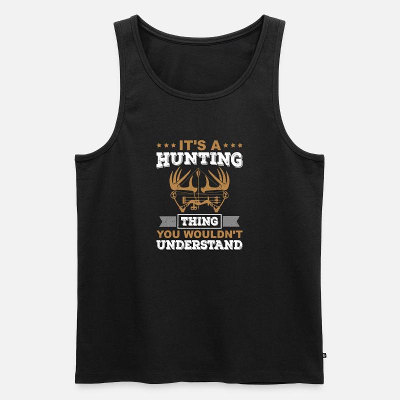 Jäger - Männer Premium Bio Tank Top - Schwarz