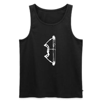 Bogenschießen Bogenjäger Bogenjagd - Männer Premium Bio Tank Top - Schwarz - Vorne - Michal (187cm)