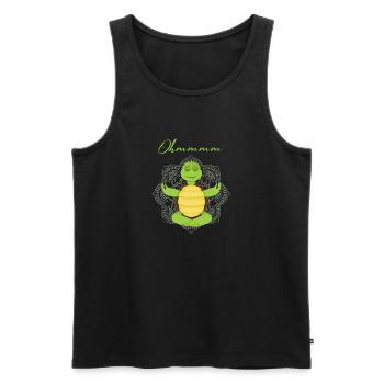 turtle - Men's Premium Organic Tank Top - black - Front - AI Model Male 178 light (178cm)