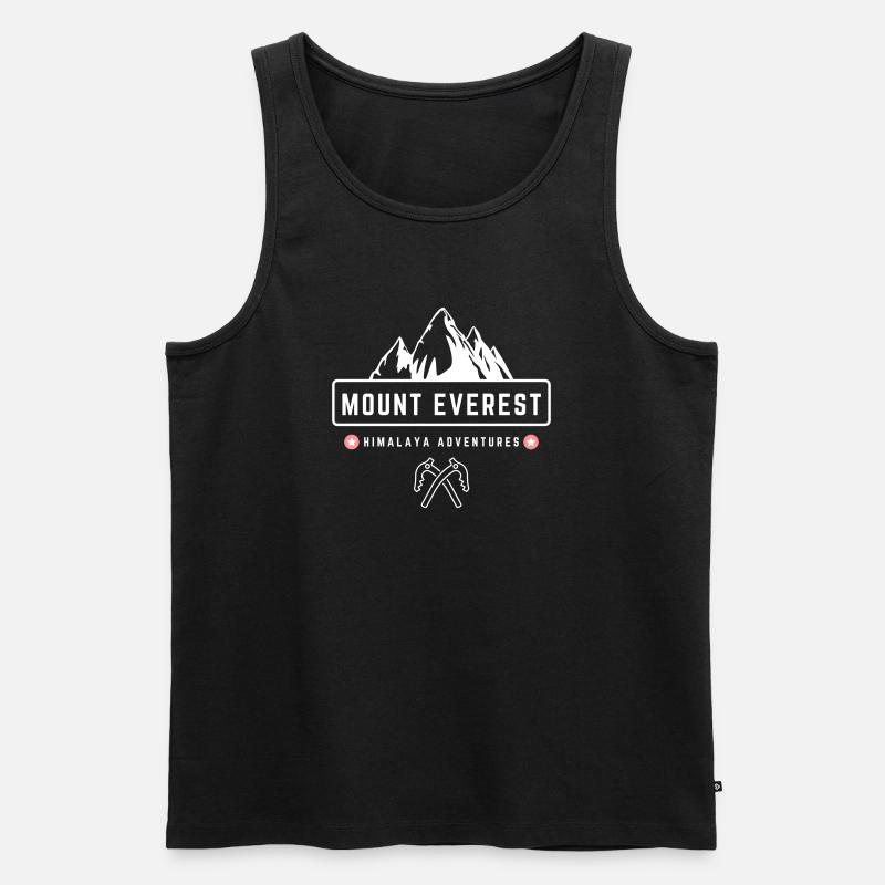 Mount Everest Himalayan Advetures - Männer Premium Bio Tank Top - Schwarz