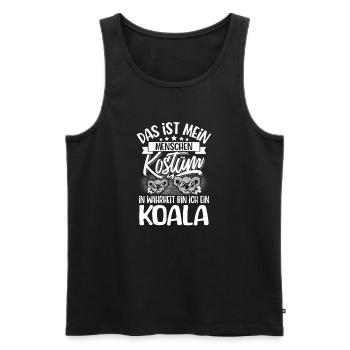 Koala - Männer Premium Bio Tank Top - Schwarz - Vorne - Michal (187cm)