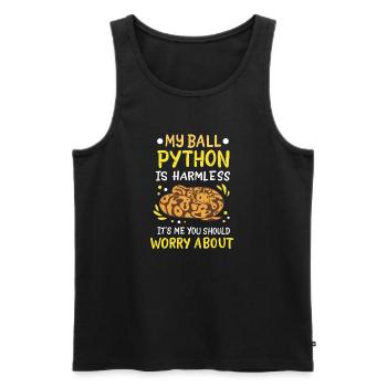 Ball Python - Men's Premium Organic Tank Top - black - Front - AI Model Male 178 light (178cm)