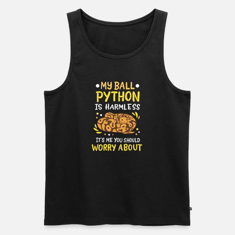 Ball Python - Men's Premium Organic Tank Top - black