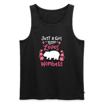 Wombat Wombat-Liebhaber Australier - Männer Premium Bio Tank Top - Schwarz - Vorne - Michal (187cm)