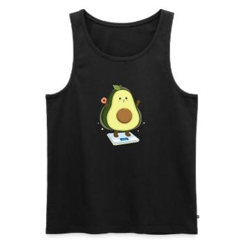 Avocat sur un régime : design alimentaire drôle - Débardeur bio Premium Homme - noir - Devant - Michal (187cm)