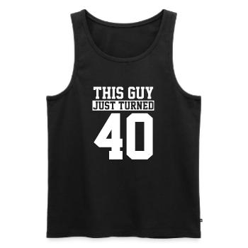 40. Geburtstag Vierzig Geburtstag - Männer Premium Bio Tank Top - Schwarz - Vorne - AI Model Male 178 light (178cm)
