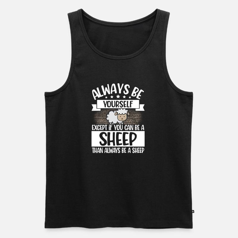 Schaf - Männer Premium Bio Tank Top - Schwarz
