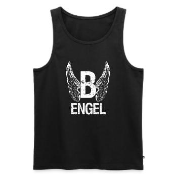 (B) ENGEL - Männer Premium Bio Tank Top - Schwarz - Vorne - AI Model Male 178 light (178cm)