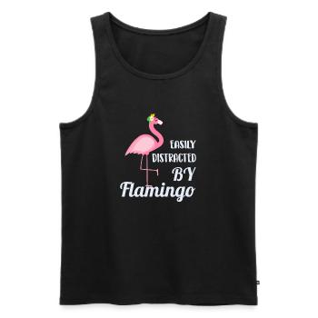 flamingo - Men's Premium Organic Tank Top - black - Front - AI Model Male 178 light (178cm)