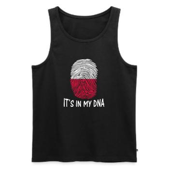 Flagge von Polen T-shirt ist es in meinem DNA-Design - Männer Premium Bio Tank Top - Schwarz - Vorne - Michal (187cm)