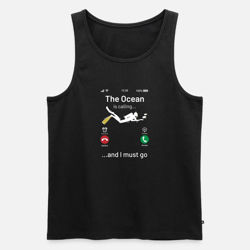 Taucher - Männer Premium Bio Tank Top - Schwarz