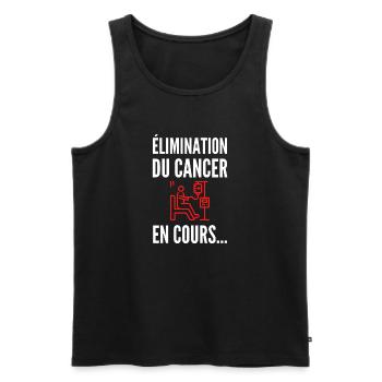 Élimination en cours – Avancer, simplement - Débardeur bio Premium Homme - noir - Devant - Michal (187cm)