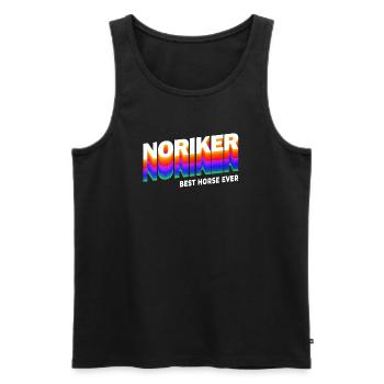 Noriker Pferde Design / Geschenkidee - Männer Premium Bio Tank Top - Schwarz - Vorne - Michal (187cm)