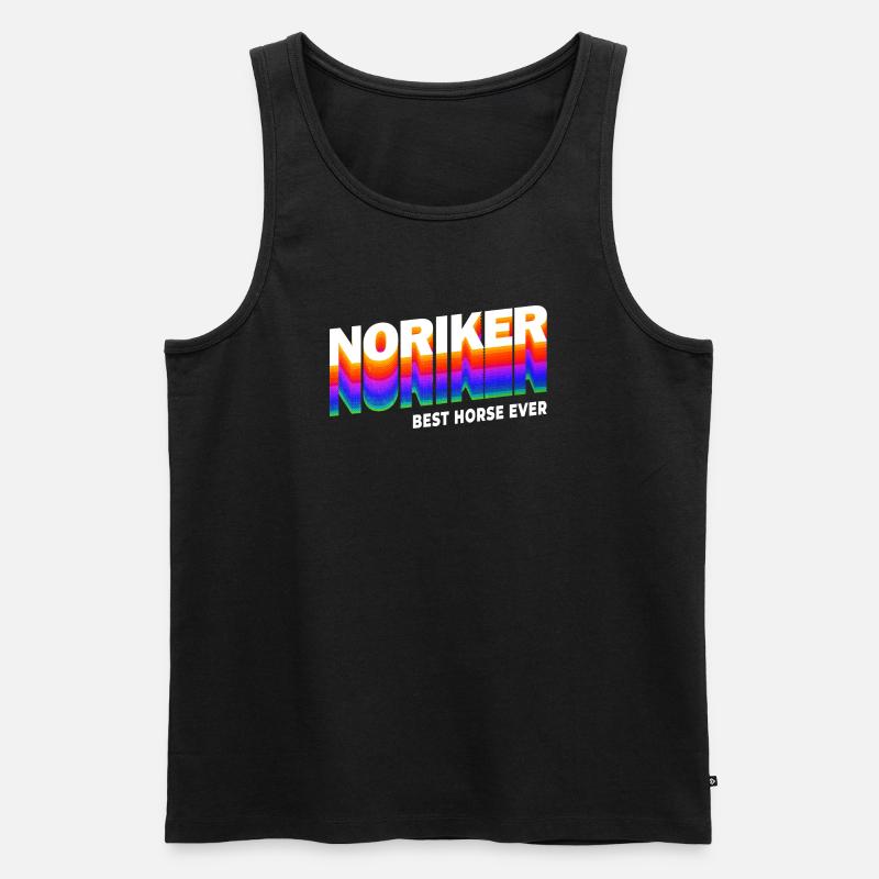 Noriker Pferde Design / Geschenkidee - Männer Premium Bio Tank Top - Schwarz