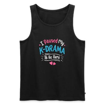 K-Drama Coréens de drame K-Drama Fans - Débardeur bio Premium Homme - noir - Devant - AI Model Male 178 light (178cm)