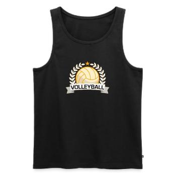 Insigne de la victoire en volley-ball - Débardeur bio Premium Homme - noir - Devant - AI Model Male 178 light (178cm)