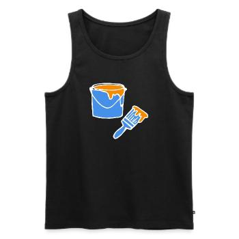 Painter Painter Painter - Men's Premium Organic Tank Top - black - Front - AI Model Male 178 light (178cm)