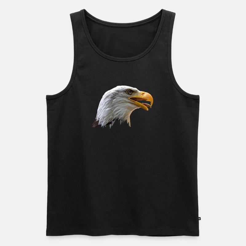 Weißkopfseeadler - Männer Premium Bio Tank Top - Schwarz