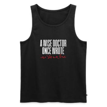 Arzt Doktor Medizin Handschrift - Männer Premium Bio Tank Top - Schwarz - Vorne - Michal (187cm)