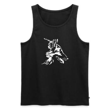 Tervuren Head "Black Edition" - Men's Premium Organic Tank Top - black - Front - Michal (187cm)