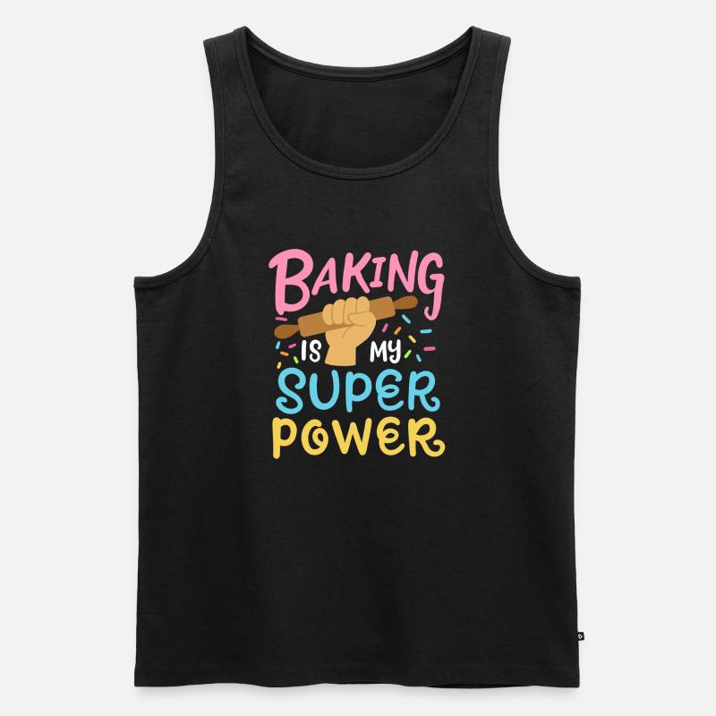 Baking Baker Rolling Pin - Men's Premium Organic Tank Top - black