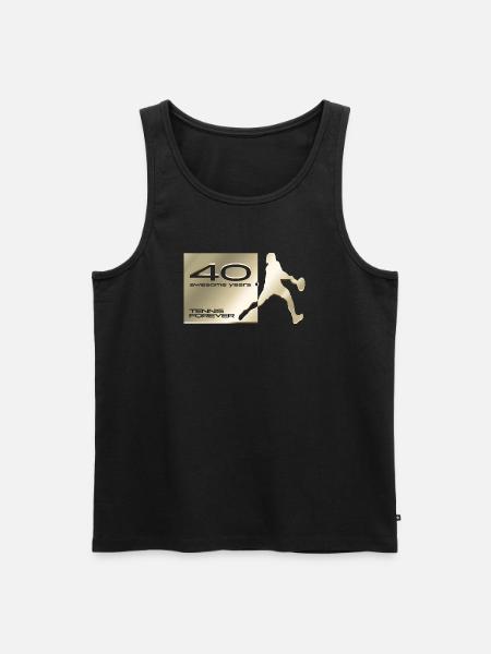 40 years young tennis player - Men's Premium Organic Tank Top - black