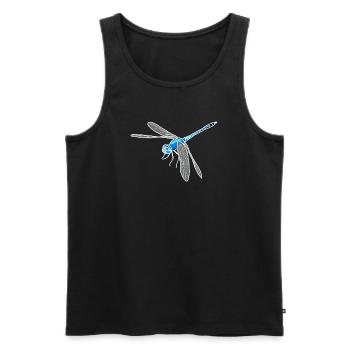 Libelle - Männer Premium Bio Tank Top - Schwarz - Vorne - Michal (187cm)