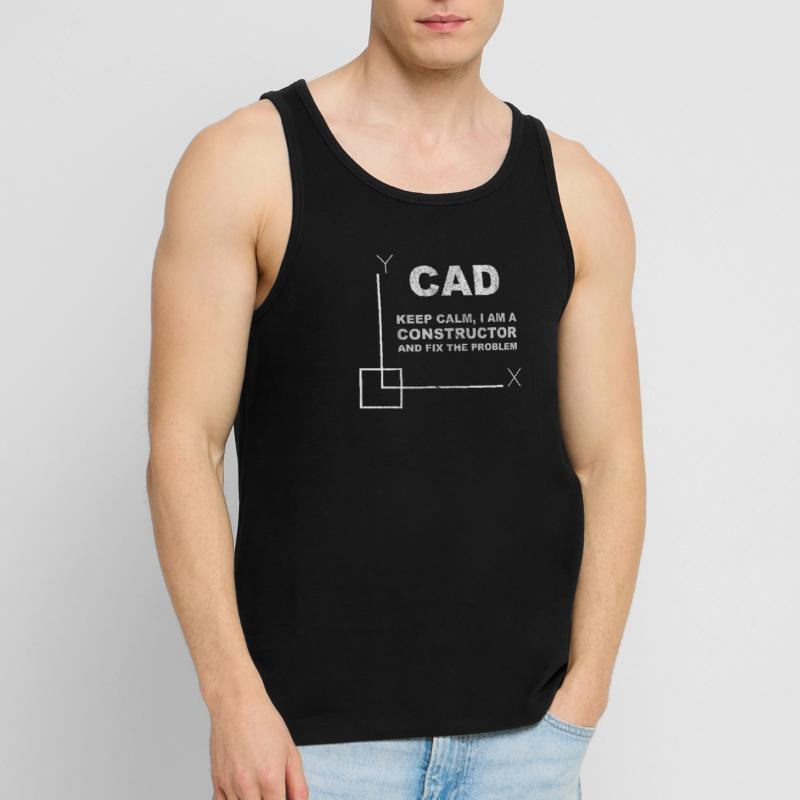 CAD Keep Calm Constructor Engineering Männer Premium Bio Tank Top
