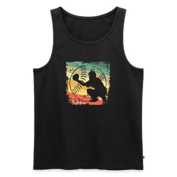 Baseball - Männer Premium Bio Tank Top - Schwarz - Vorne - AI Model Male 178 light (178cm)