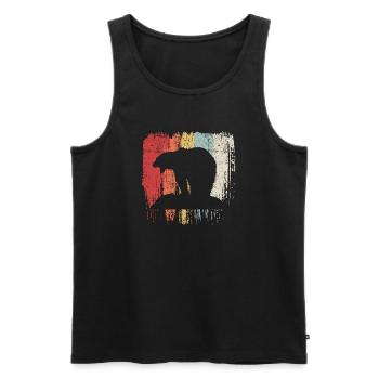 Bären-Regenbogen-Silhouette - Männer Premium Bio Tank Top - Schwarz - Vorne - Michal (187cm)