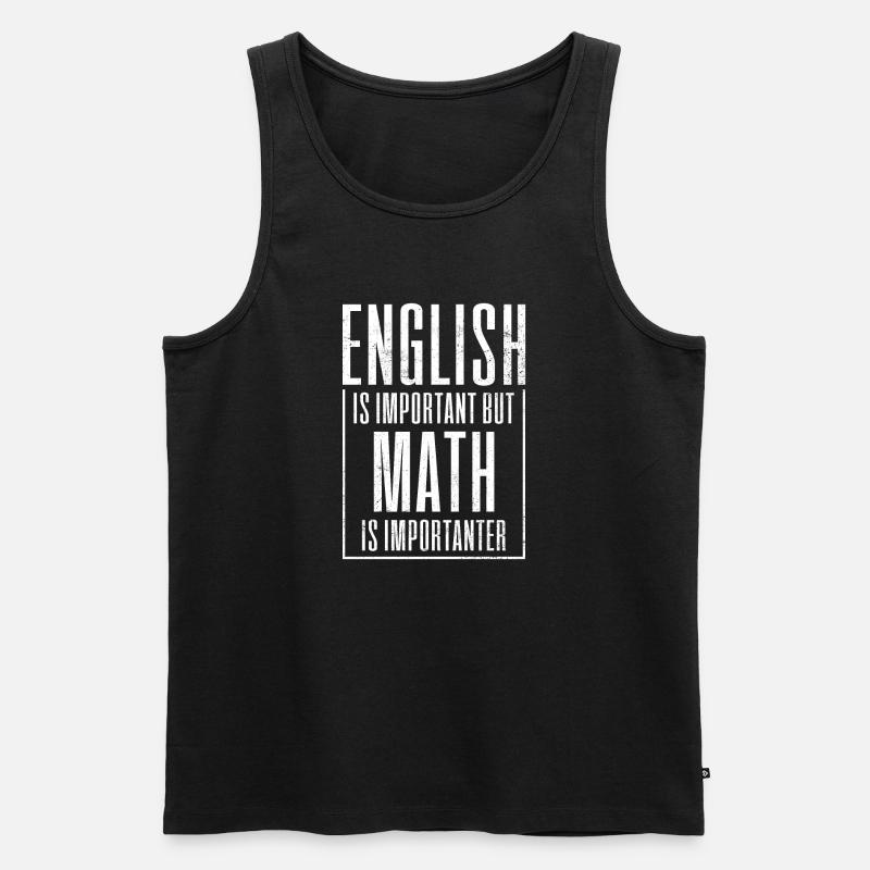Mathematik Mathe Mathematiker Mathematiklehrer - Männer Premium Bio Tank Top - Schwarz