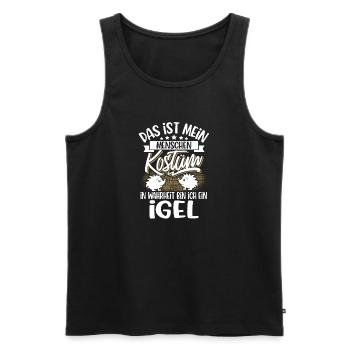 Igel - Männer Premium Bio Tank Top - Schwarz - Vorne - Michal (187cm)