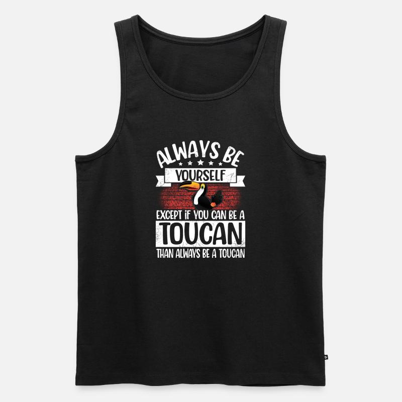Tukan - Männer Premium Bio Tank Top - Schwarz