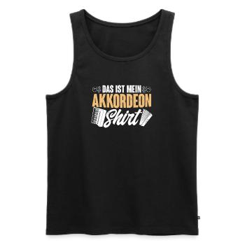 Akkordeon - Männer Premium Bio Tank Top - Schwarz - Vorne - Michal (187cm)