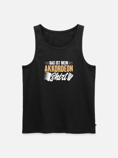 Akkordeon - Männer Premium Bio Tank Top - Schwarz