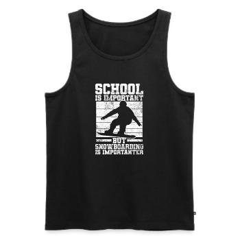 Snowboarding Snowboarder Snowboard - Men's Premium Organic Tank Top - black - Front - AI Model Male 178 light (178cm)
